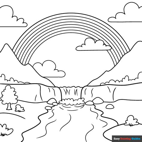 easy scenery coloring pages