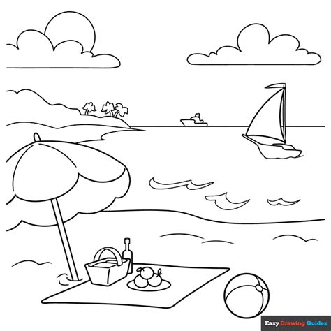 easy scenery coloring pages