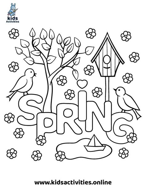 easy spring coloring pages