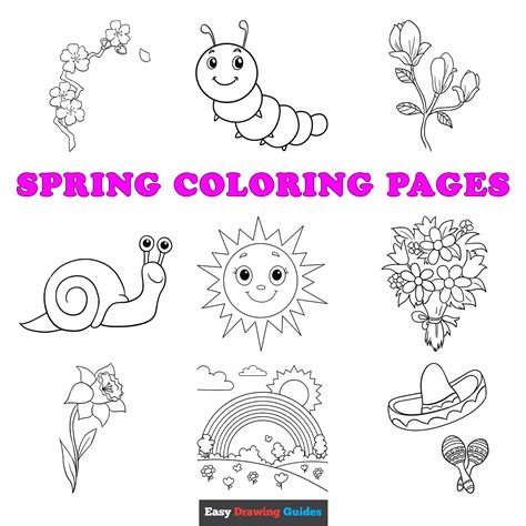 easy spring coloring sheets