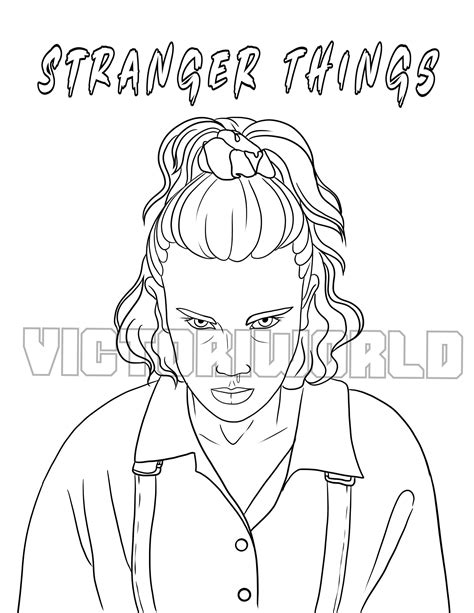 easy stranger things coloring pages