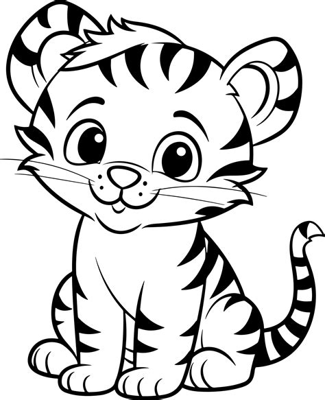 easy tiger coloring pages