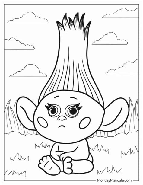 easy trolls coloring pages