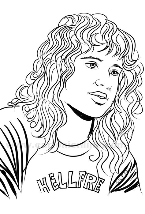 eddie stranger things coloring pages