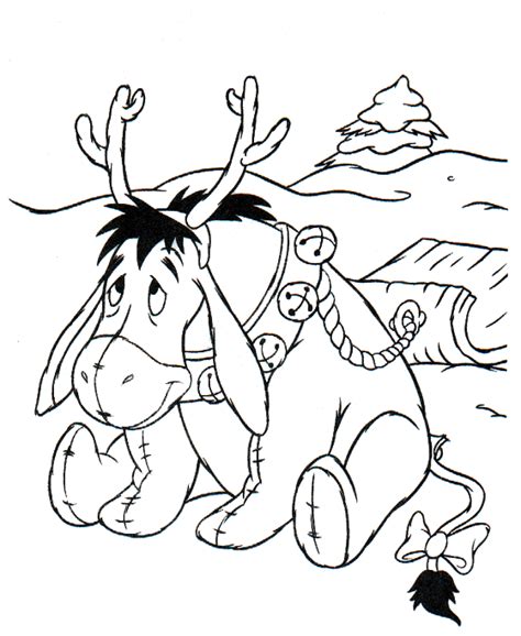 eeyore christmas coloring pages