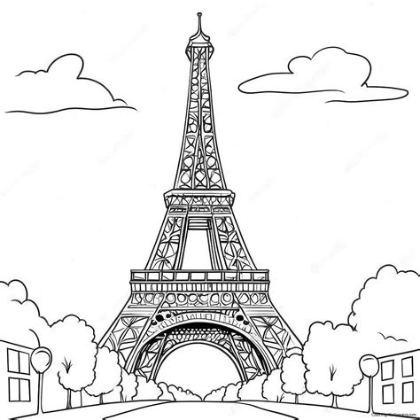 eiffel tower coloring page pdf