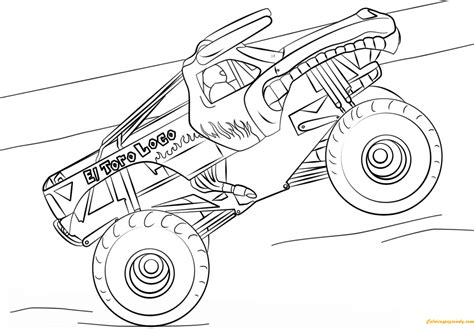 el toro loco coloring pages