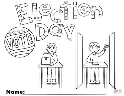election day coloring pages