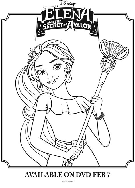 elena princess coloring pages