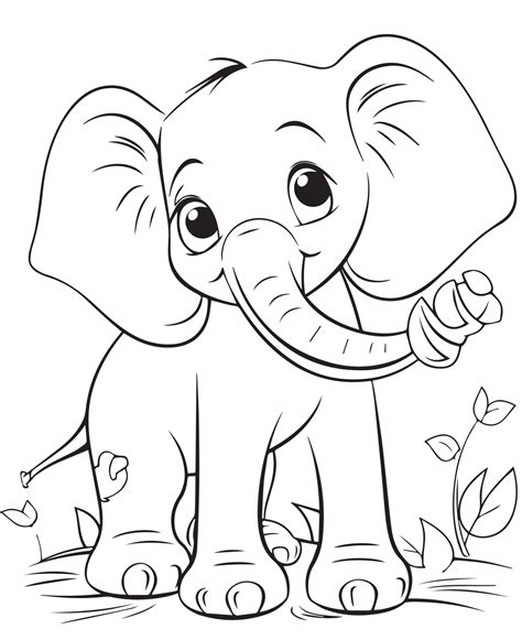 elephant cartoon coloring