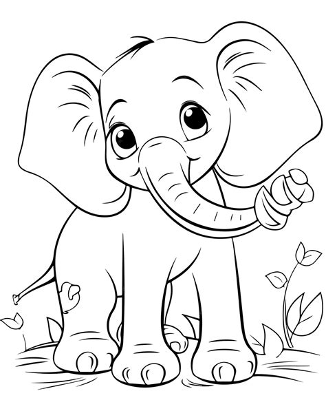 elephant coloring images