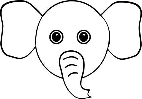 elephant head coloring page
