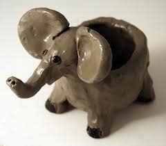 elephant pinch pot