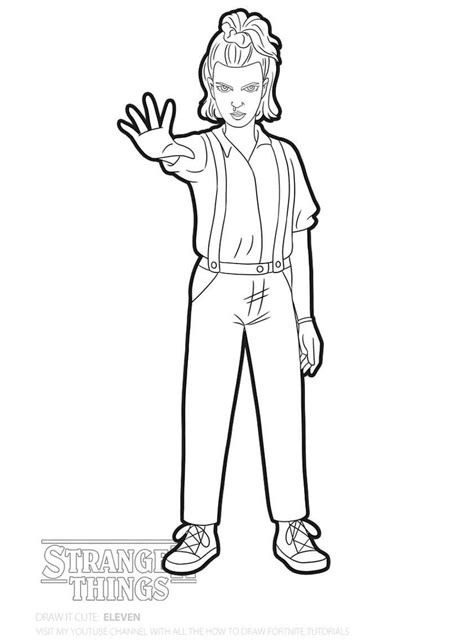 eleven coloring pages stranger things