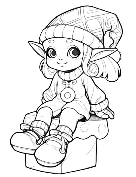 elf coloring page