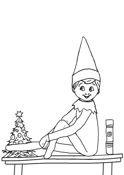 elf on the shelf coloring pages
