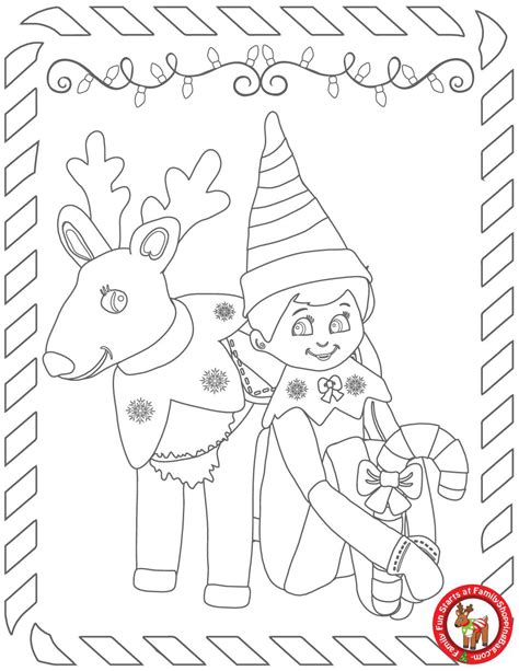 elf on the shelf pets coloring pages