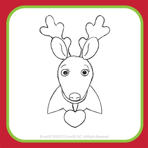 elf pet reindeer coloring pages