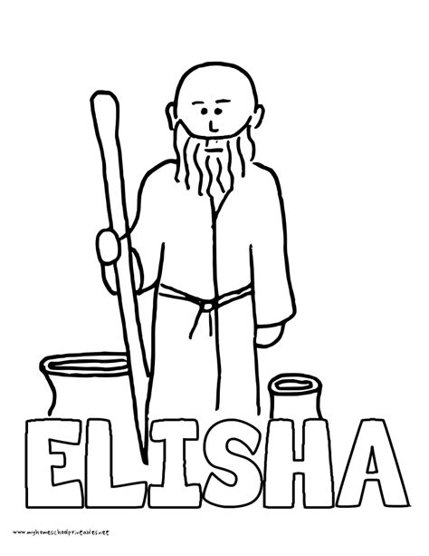 elisha coloring pages