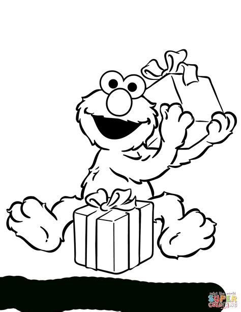 elmo christmas coloring pages