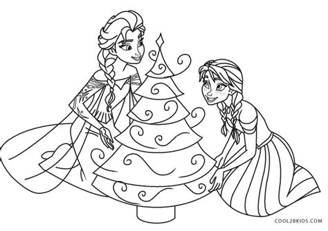 elsa and anna christmas coloring pages