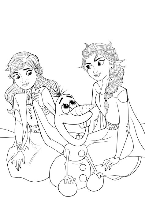 elsa anna olaf coloring pages