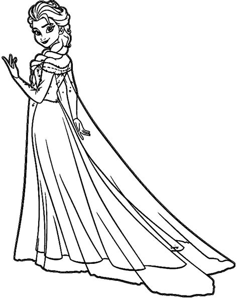 elsa coloring page printable