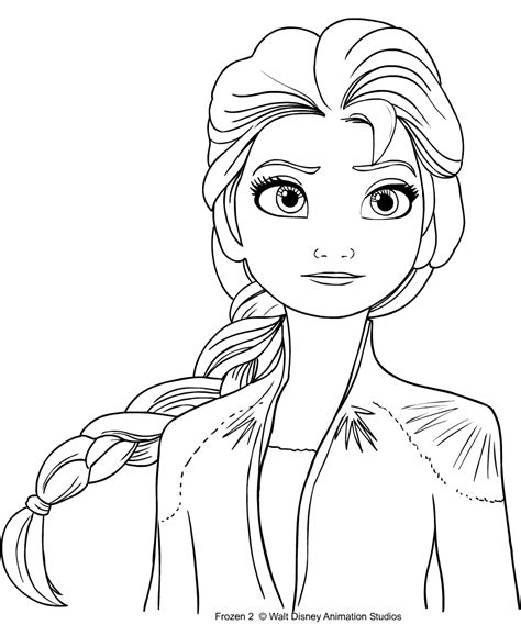 elsa frozen 2 colouring