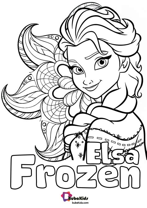 elsa frozen colouring