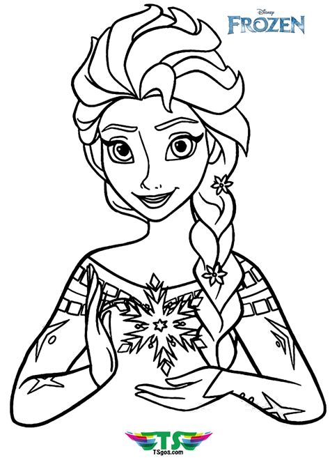 elsa images for colouring