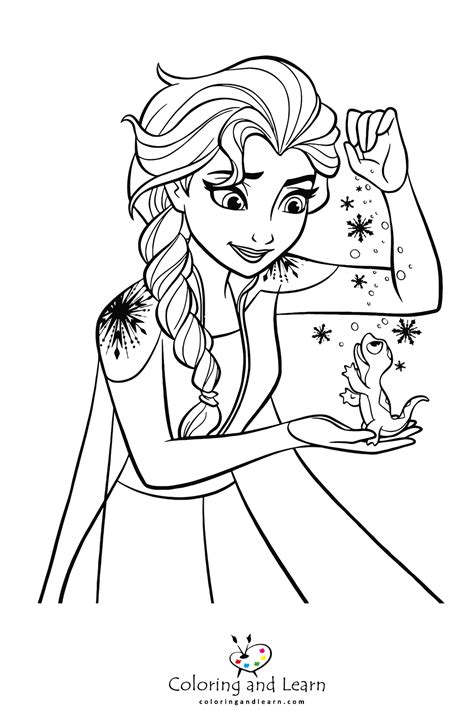 elsa images for colouring