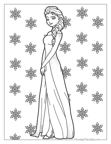 elsa pdf coloring