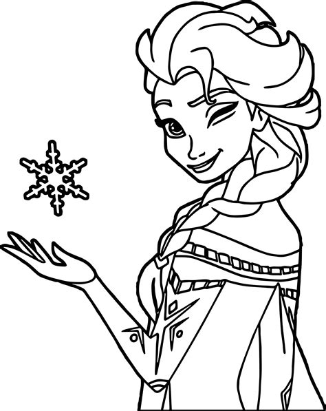 elsa to colour in