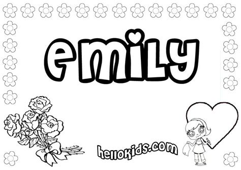 emily coloring pages