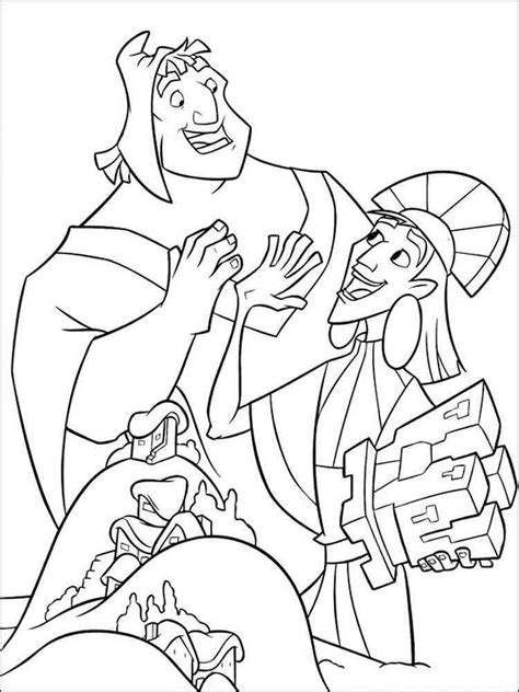 emperor's new groove coloring pages