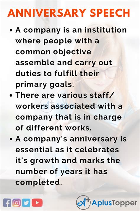 employee speech for company anniversary