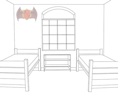 Empty Dorm Room Template
