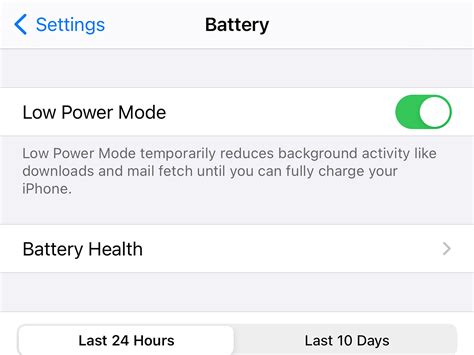 Low power mode on IOS 16