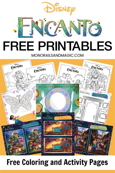 encanto activity sheets