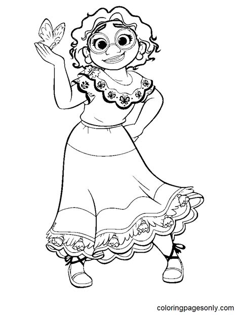 encanto coloring pages mirabel