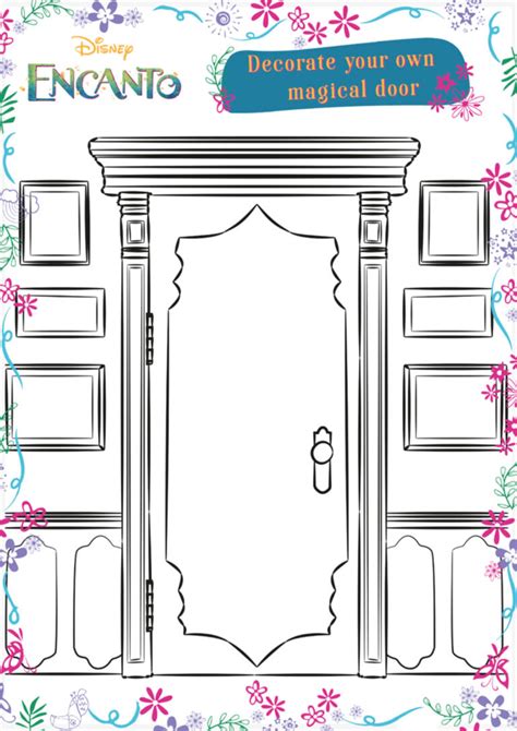 encanto door coloring pages