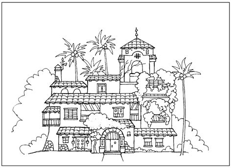 encanto house coloring pages