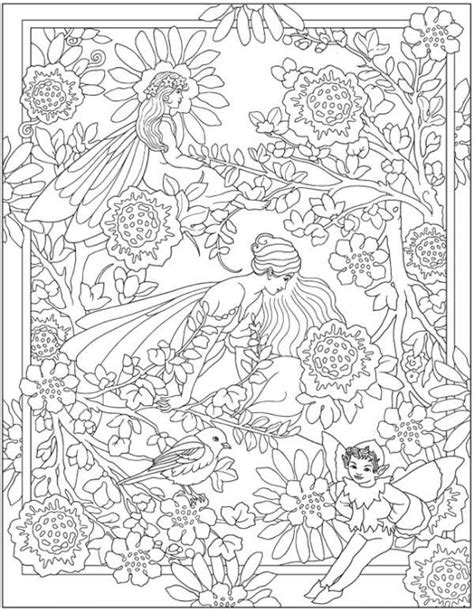 enchanted forest fairy garden coloring pages