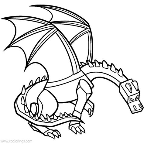 ender dragon coloring page