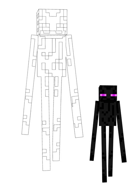 enderman minecraft coloring pages