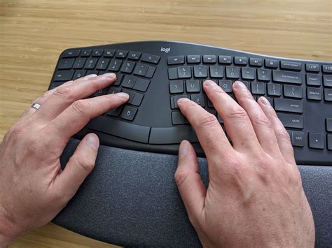Using an ergonomic keyboard