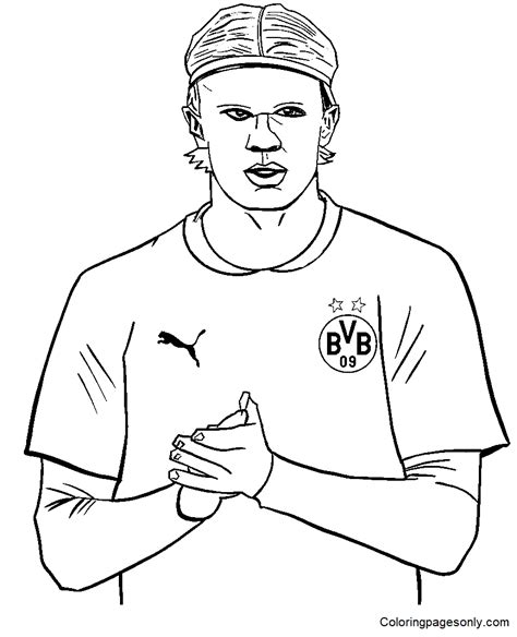 erling haaland coloring pages