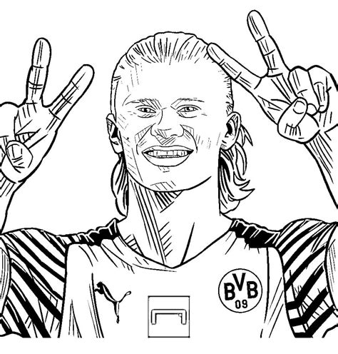 erling haaland coloring pages