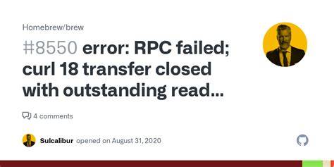 error RPC failed curl transfer closed with outstanding read data remaining
