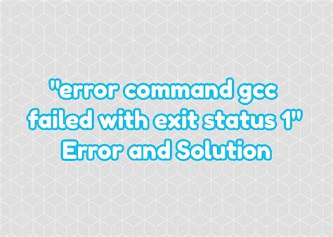 error command gcc failed with exit status 1 while installing eventlet
